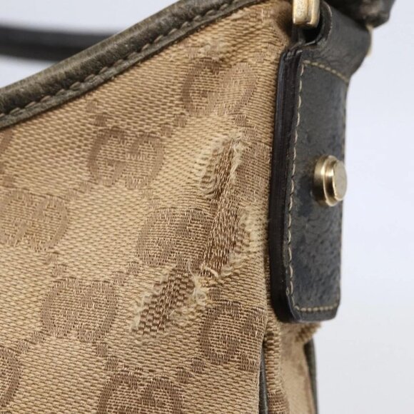 GUCCI GG Canvas Abbey Shoulder Bag Beige Gold - Picture 9 of 16